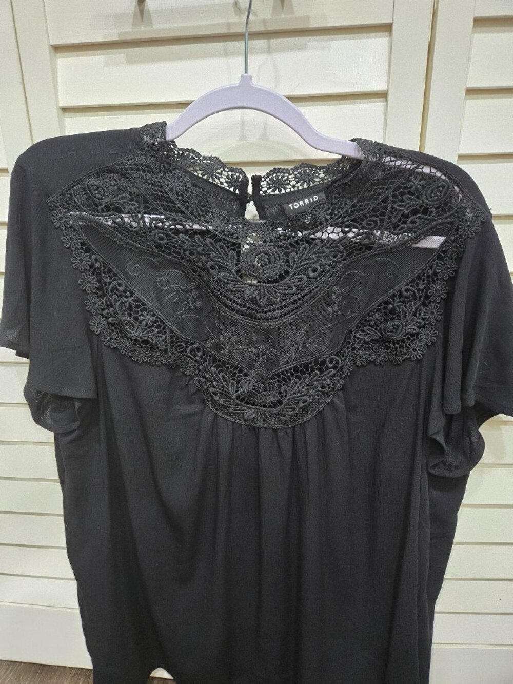 Torrid Black lace top size 00